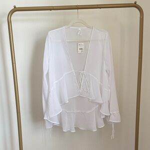 Truth NYC White Sheer Blouse